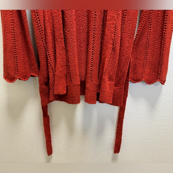 Anthropologie Meadow Rue Priscilla Belted Knit Cardigan Sweater Duster Medium - Picture 9 of 13